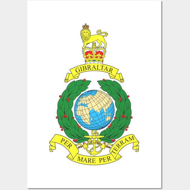 Royal Marines "Per Mare Per Terram" Insignia Wall Art by Mandra